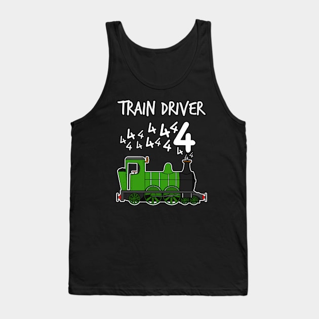 Train Driver 4 Year Old Kids Steam Engine Tank Top by doodlerob